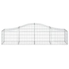 Arched Gabion Baskets 3 pcs 200x50x40/60 cm Galvanised Iron