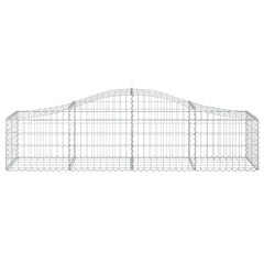 Arched Gabion Baskets 4 pcs 200x50x40/60 cm Galvanised Iron