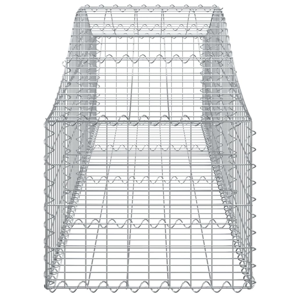 Arched Gabion Baskets 4 pcs 200x50x40/60 cm Galvanised Iron