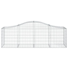 Arched Gabion Baskets 2 pcs 200x50x60/80 cm Galvanised Iron