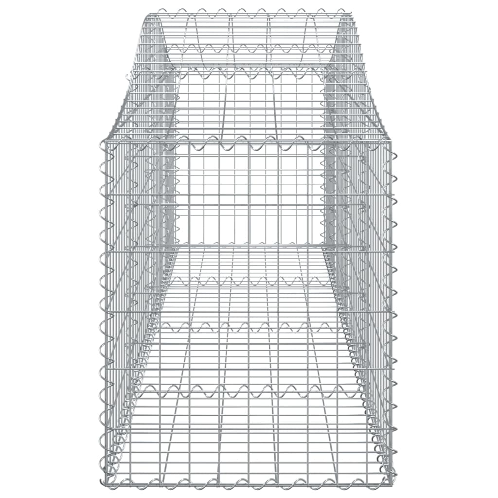 Arched Gabion Baskets 2 pcs 200x50x60/80 cm Galvanised Iron