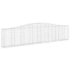 Arched Gabion Baskets 2 pcs 400x30x80/100 cm Galvanised Iron