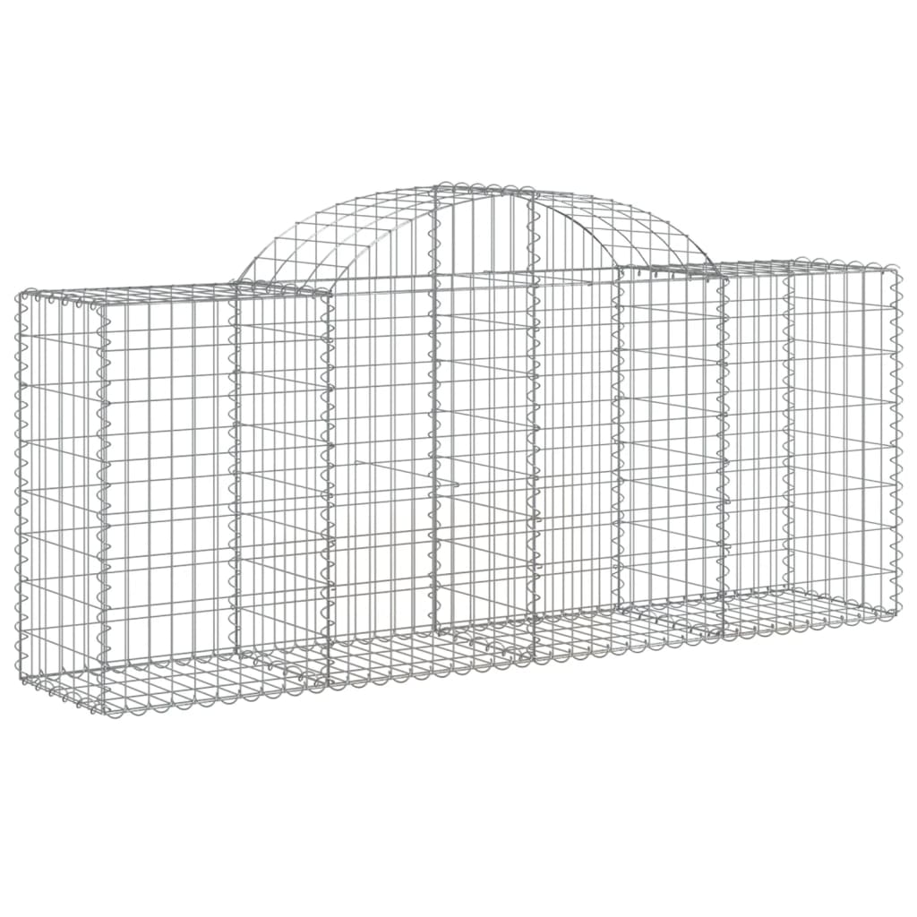 Arched Gabion Baskets 11 pcs 200x50x80/100 cm Galvanised Iron