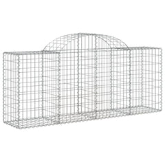 Arched Gabion Baskets 11 pcs 200x50x80/100 cm Galvanised Iron