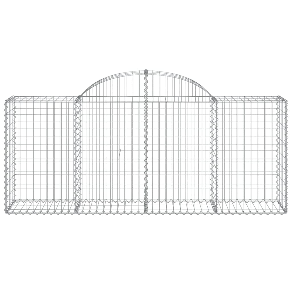 Arched Gabion Baskets 11 pcs 200x50x80/100 cm Galvanised Iron