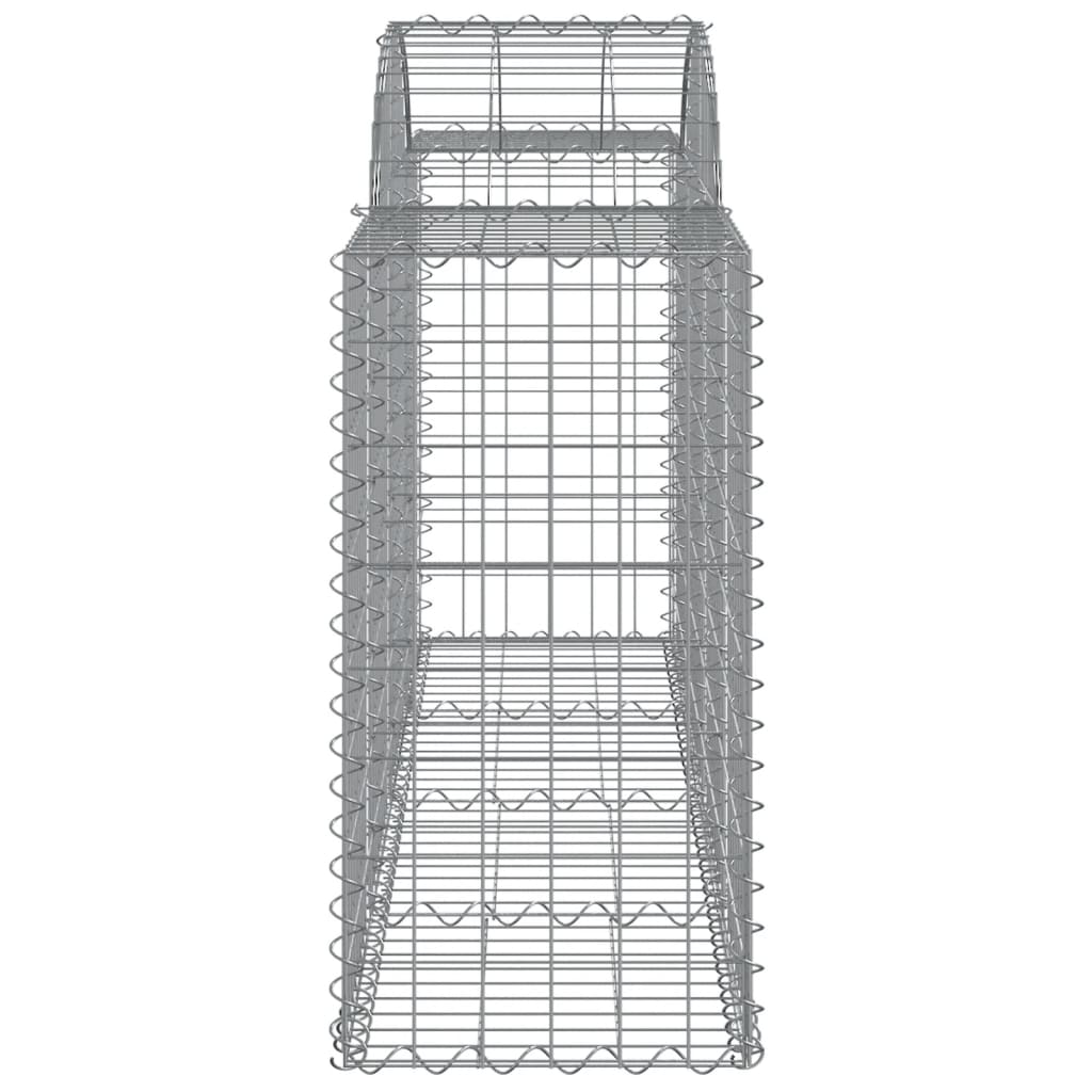 Arched Gabion Baskets 11 pcs 200x50x80/100 cm Galvanised Iron