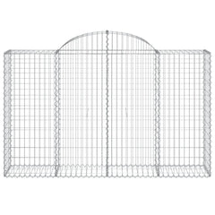 Arched Gabion Baskets 5 pcs 200x50x120/140 cm Galvanised Iron