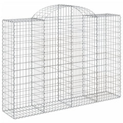 Arched Gabion Baskets 6 pcs 200x50x140/160 cm Galvanised Iron