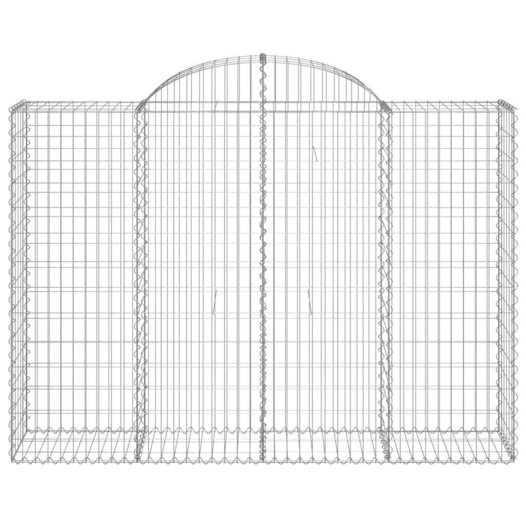 Arched Gabion Baskets 6 pcs 200x50x140/160 cm Galvanised Iron