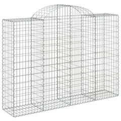 Arched Gabion Baskets 14 pcs 200x50x140/160 cm Galvanised Iron