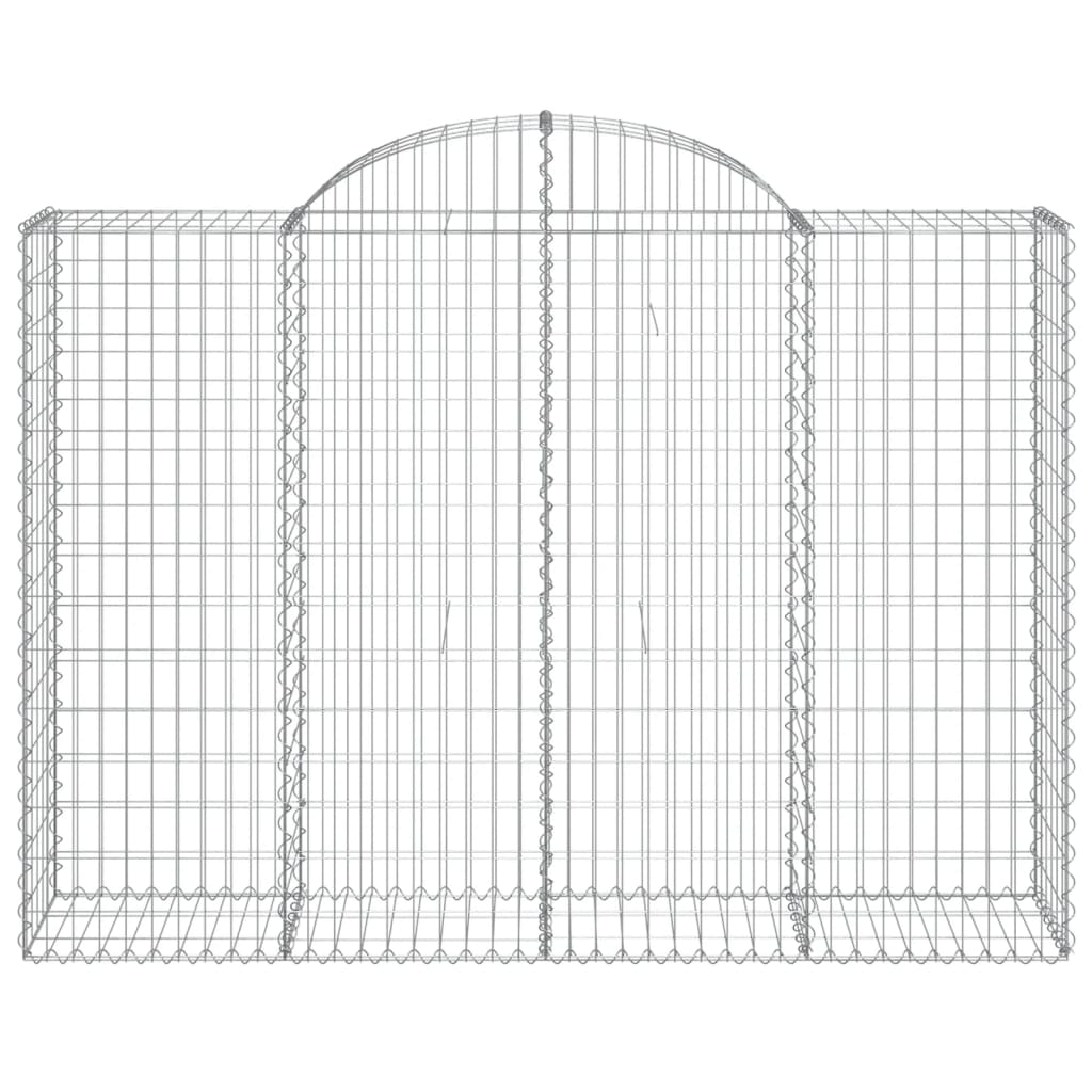 Arched Gabion Baskets 14 pcs 200x50x140/160 cm Galvanised Iron