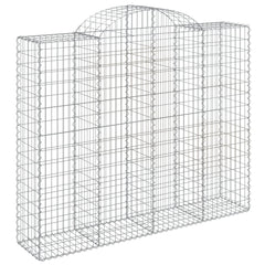 Arched Gabion Baskets 4 pcs 200x50x160/180 cm Galvanised Iron