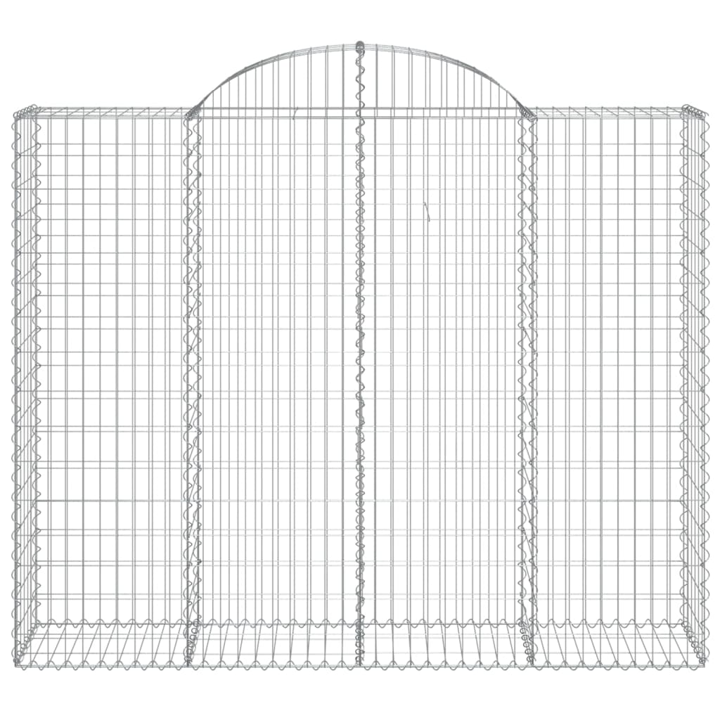 Arched Gabion Baskets 4 pcs 200x50x160/180 cm Galvanised Iron