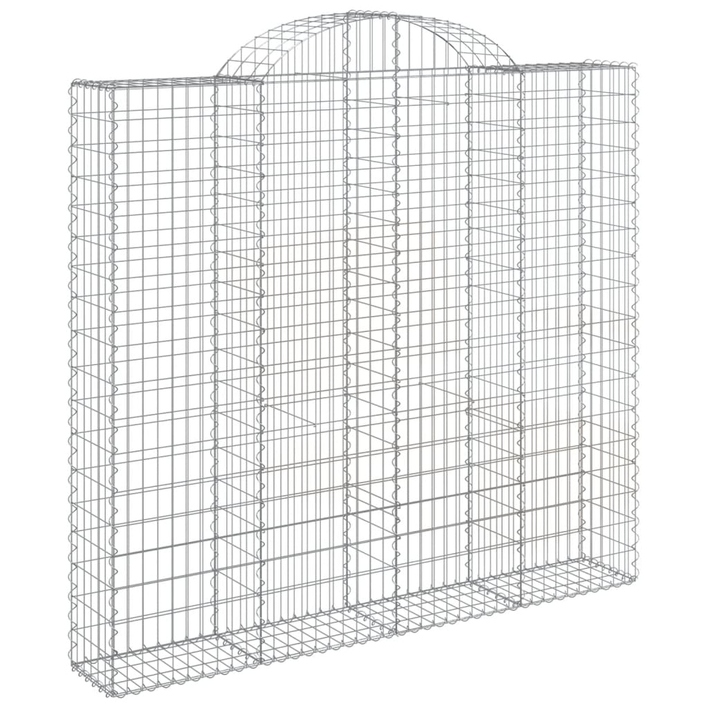 Arched Gabion Baskets 4 pcs 200x50x180/200 cm Galvanised Iron