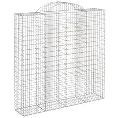 Arched Gabion Baskets 2 pcs 200x50x200/220 cm Galvanised Iron