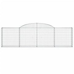 Arched Gabion Baskets 4 pcs 300x30x80/100 cm Galvanised Iron