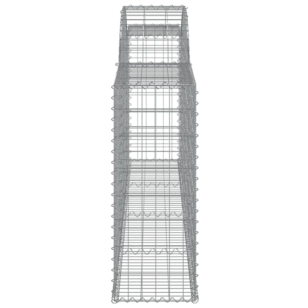 Arched Gabion Baskets 4 pcs 300x30x80/100 cm Galvanised Iron