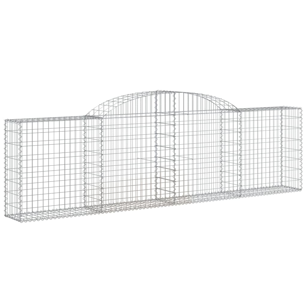 Arched Gabion Baskets 13 pcs 300x30x80/100 cm Galvanised Iron