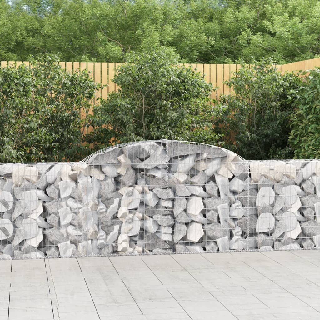 Arched Gabion Baskets 13 pcs 300x30x80/100 cm Galvanised Iron