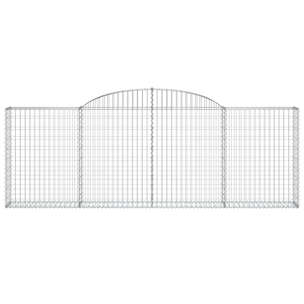 Arched Gabion Baskets 2 pcs 300x30x100/120 cm Galvanised Iron