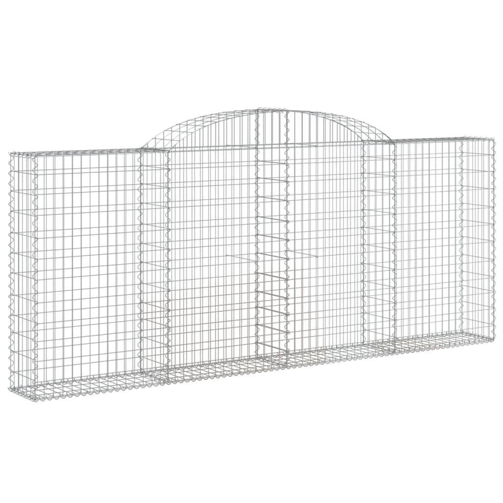 Arched Gabion Baskets 3 pcs 300x30x120/140 cm Galvanised Iron