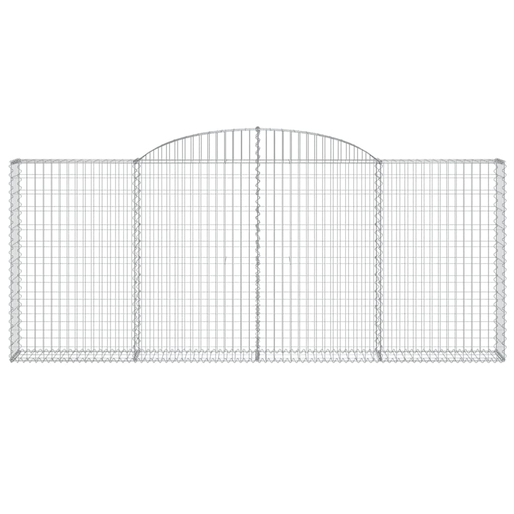 Arched Gabion Baskets 3 pcs 300x30x120/140 cm Galvanised Iron