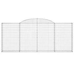 Arched Gabion Baskets 3 pcs 300x30x120/140 cm Galvanised Iron