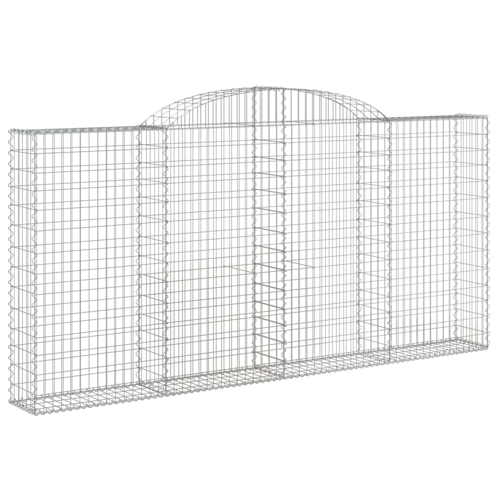 Arched Gabion Baskets 6 pcs 300x30x140/160 cm Galvanised Iron