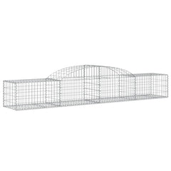 Arched Gabion Baskets 8 pcs 300x50x40/60 cm Galvanised Iron