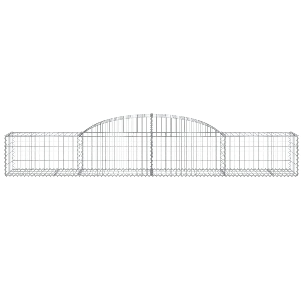 Arched Gabion Baskets 8 pcs 300x50x40/60 cm Galvanised Iron