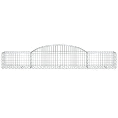 Arched Gabion Baskets 8 pcs 300x50x40/60 cm Galvanised Iron