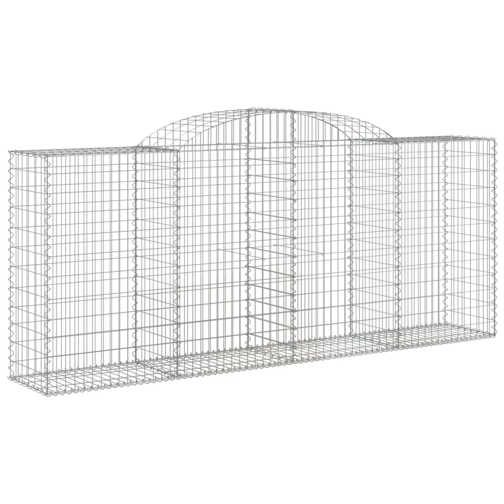 Arched Gabion Baskets 2 pcs 300x50x120/140 cm Galvanised Iron