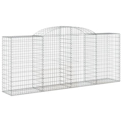 Arched Gabion Baskets 2 pcs 300x50x120/140 cm Galvanised Iron