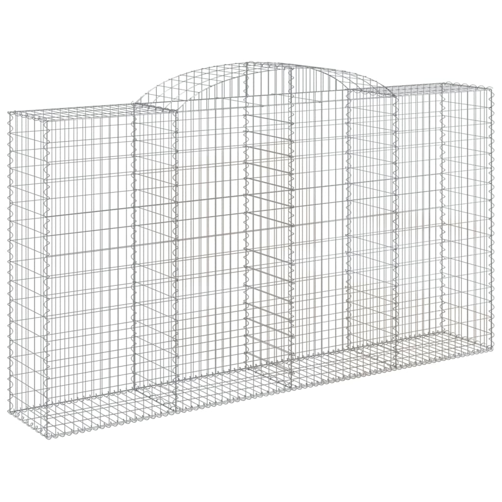 Arched Gabion Baskets 2 pcs 300x50x160/180 cm Galvanised Iron