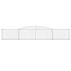 Arched Gabion Baskets 4 pcs 400x30x60/80 cm Galvanised Iron