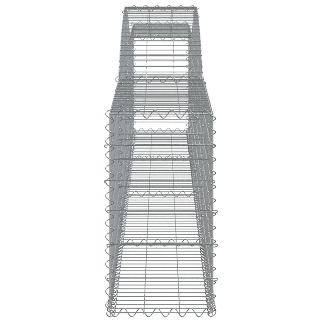 Arched Gabion Baskets 4 pcs 400x30x60/80 cm Galvanised Iron