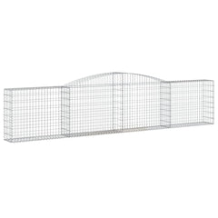 Arched Gabion Baskets 6 pcs 400x30x80/100 cm Galvanised Iron