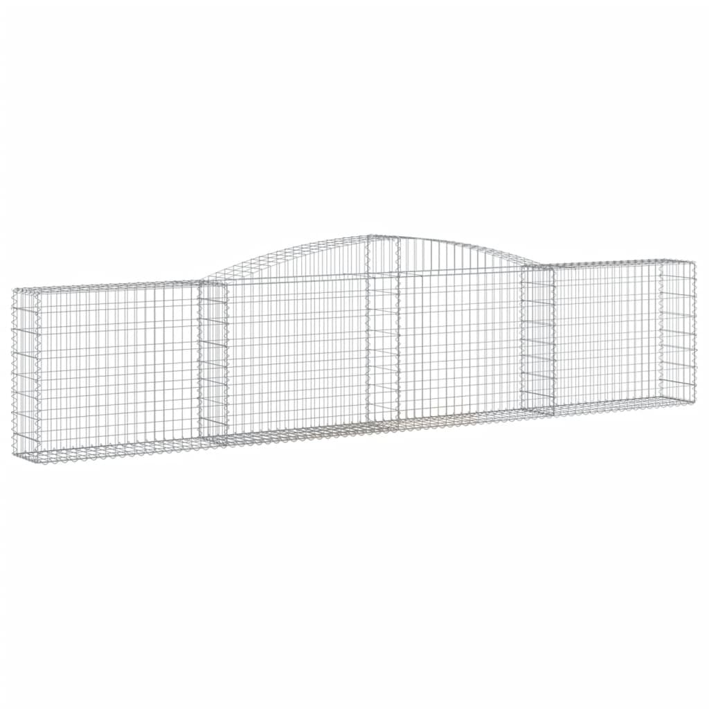 Arched Gabion Baskets 10 pcs 400x30x80/100 cm Galvanised Iron