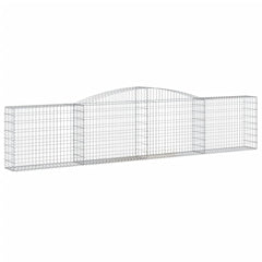 Arched Gabion Baskets 10 pcs 400x30x80/100 cm Galvanised Iron