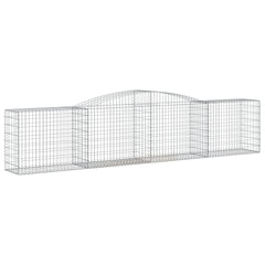 Arched Gabion Baskets 5 pcs 400x50x80/100 cm Galvanised Iron