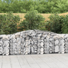 Arched Gabion Baskets 5 pcs 400x50x80/100 cm Galvanised Iron