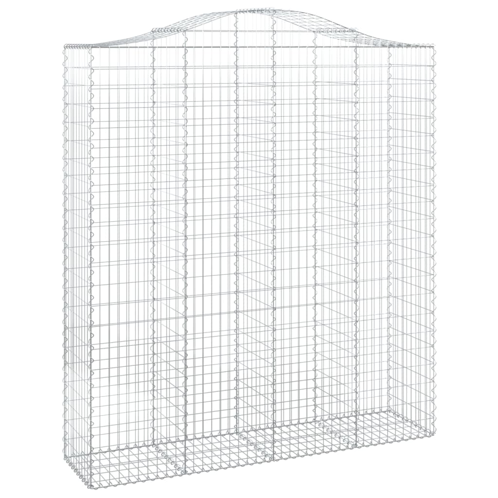 Arched Gabion Basket 200x50x220/240 cm Galvanised Iron