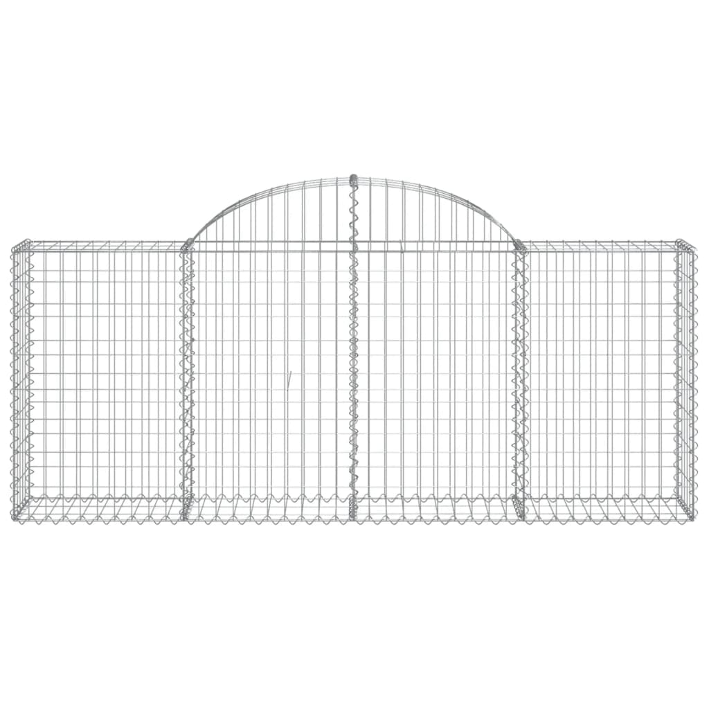 Arched Gabion Basket 200x30x80/100 cm Galvanised Iron