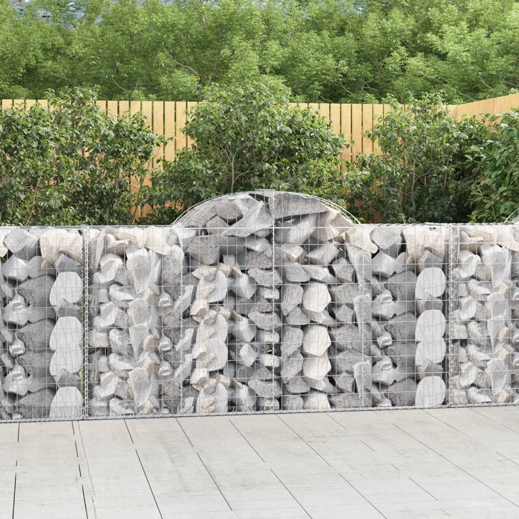 Arched Gabion Basket 200x50x100/120 cm Galvanised Iron