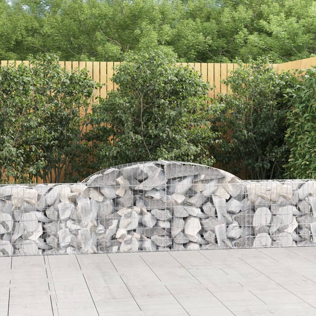 Arched Gabion Basket 300x30x60/80 cm Galvanised Iron