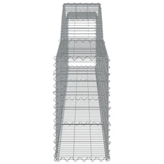 Arched Gabion Basket 400x30x60/80 cm Galvanised Iron