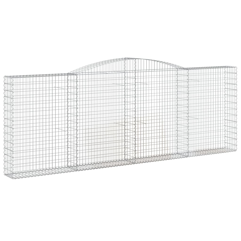 Arched Gabion Basket 400x30x140/160 cm Galvanised Iron