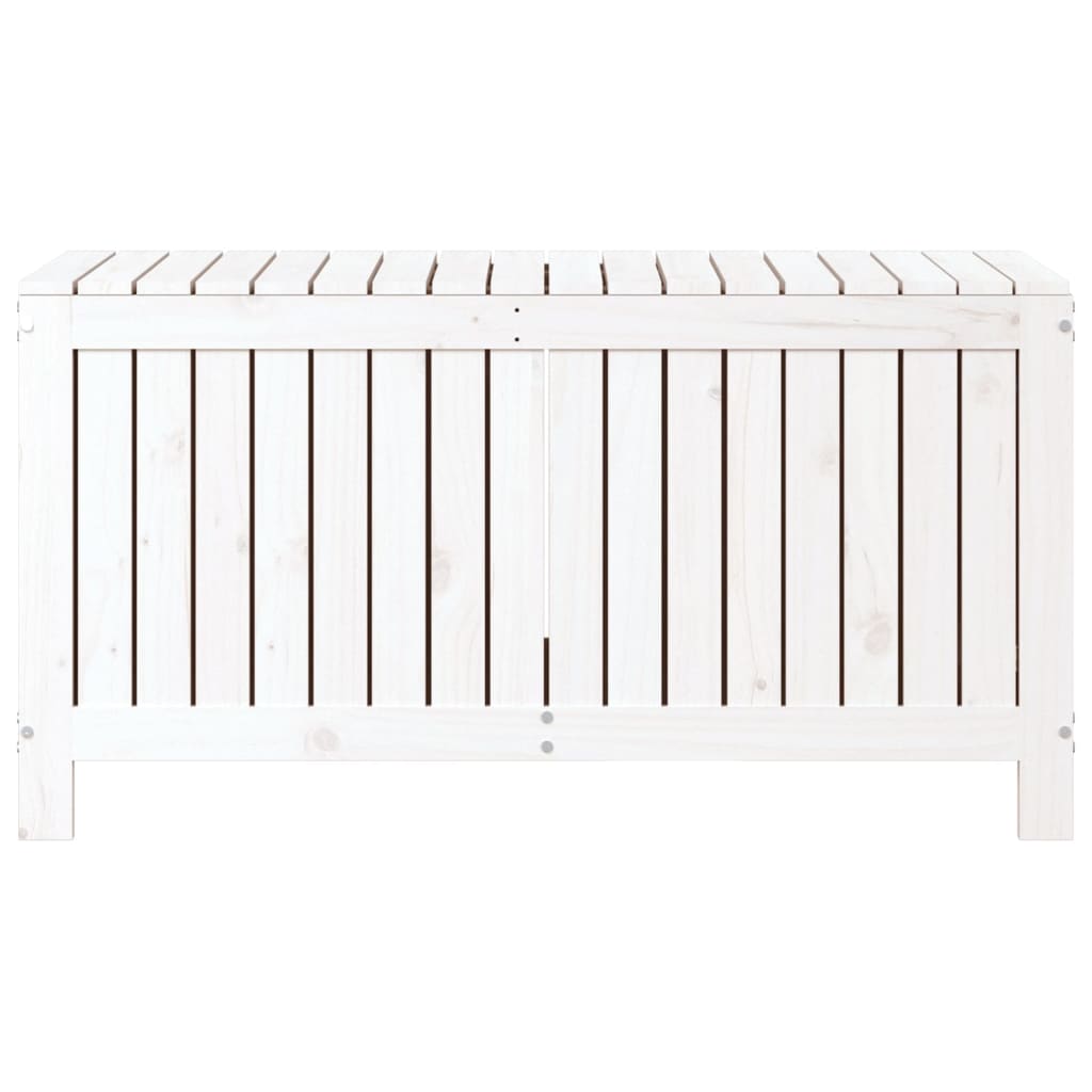 Garden Storage Box White 115x49x60 cm Solid Wood Pine