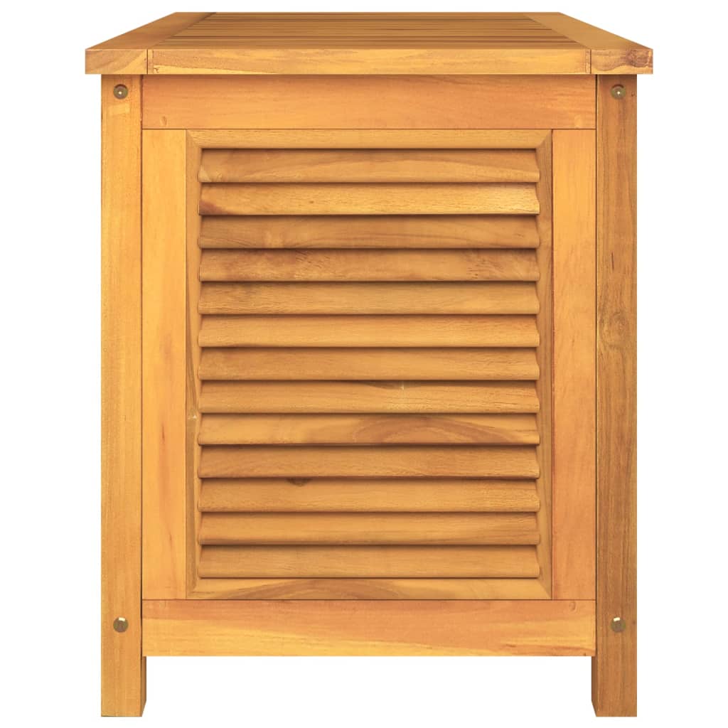 Garden Storage Box with Bag 90x50x58 cm Solid Wood Teak