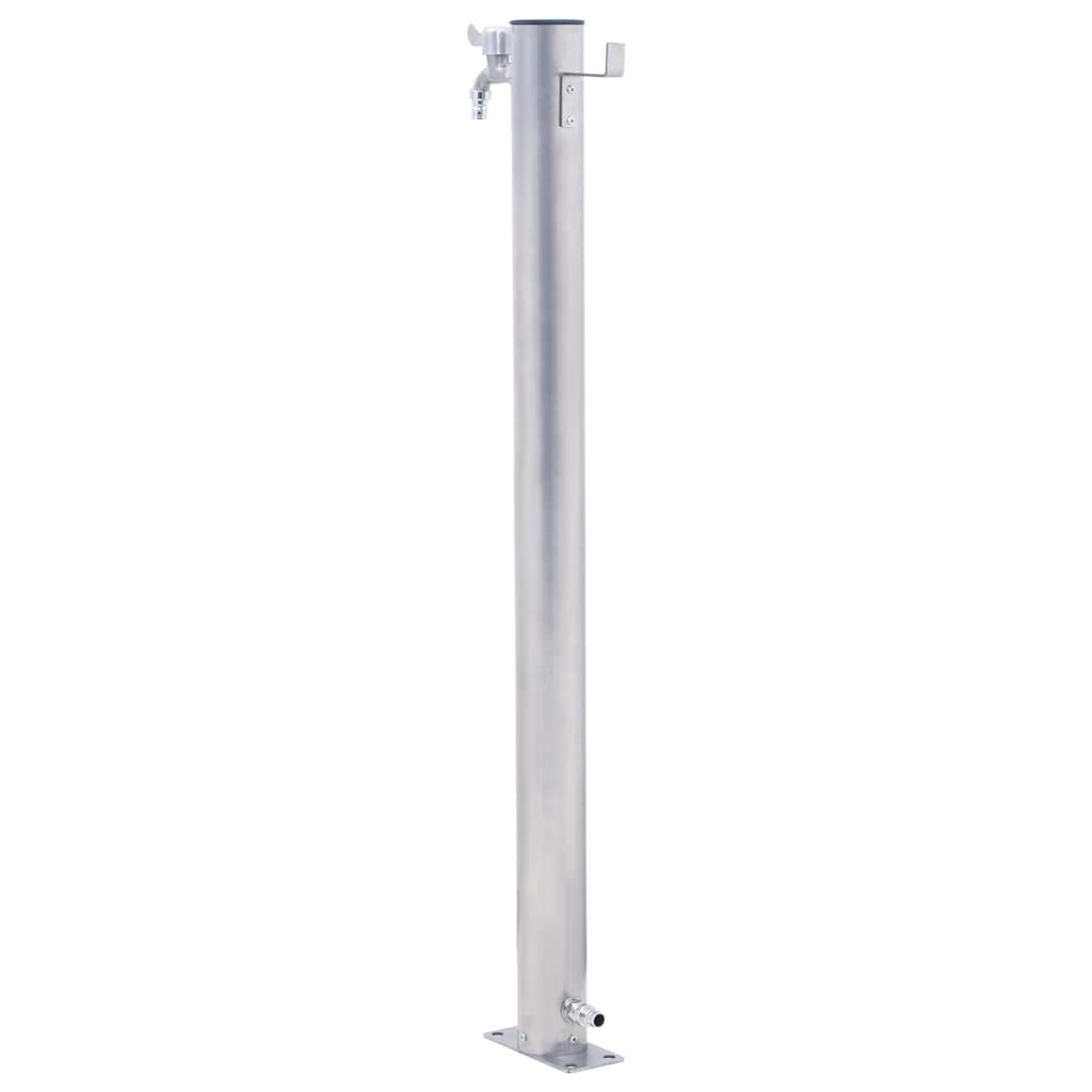 Garden Water Column 60 cm Stainless Steel Round